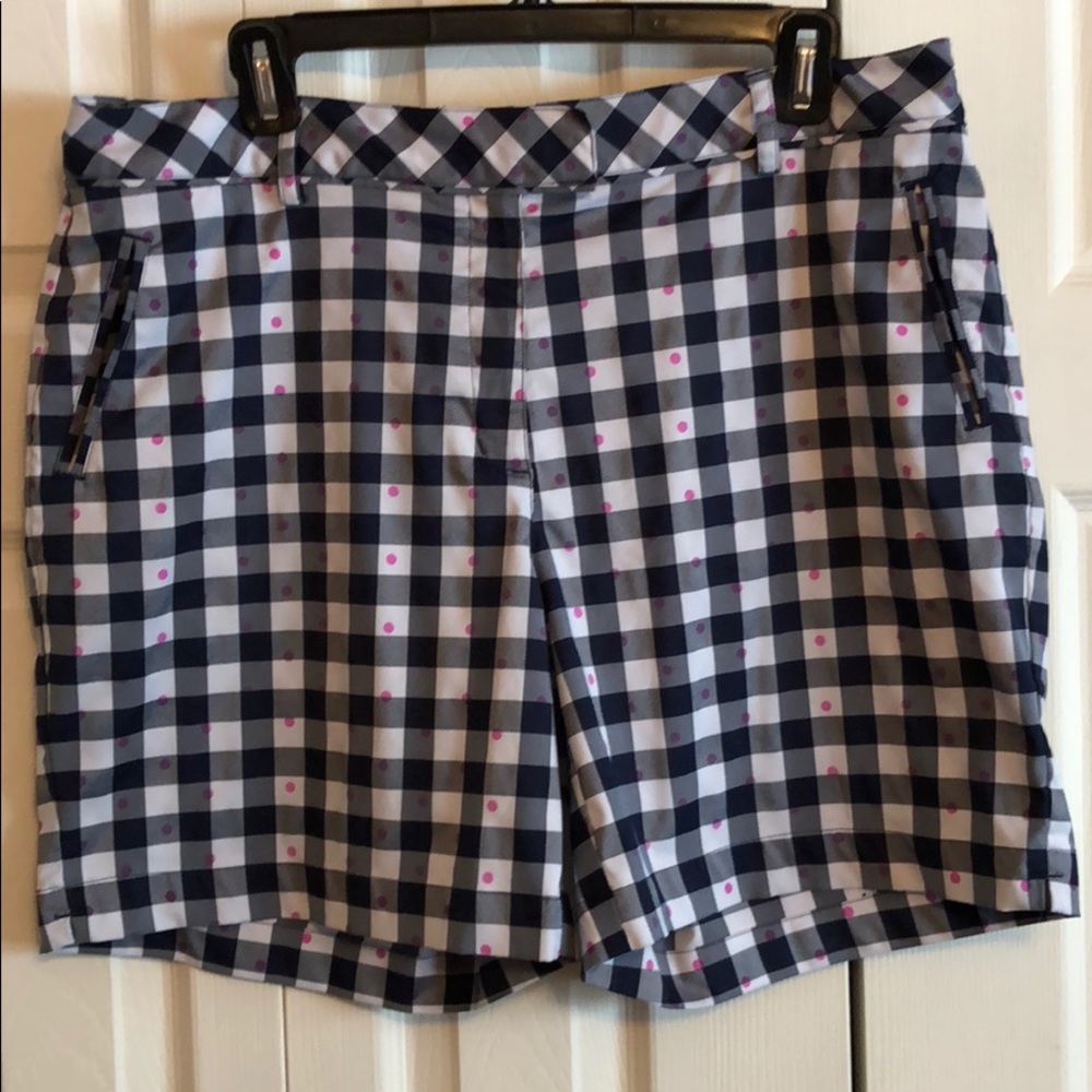 Lady Hagen Black and White Checkered Women's Shorts